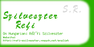 szilveszter refi business card